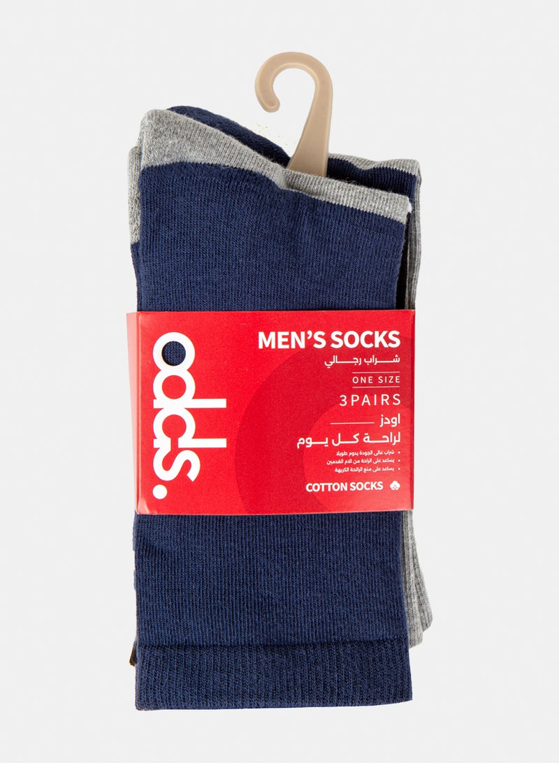 Odds Men's Pack of 3 Half Terry Long Patterned Socks - Image 5
